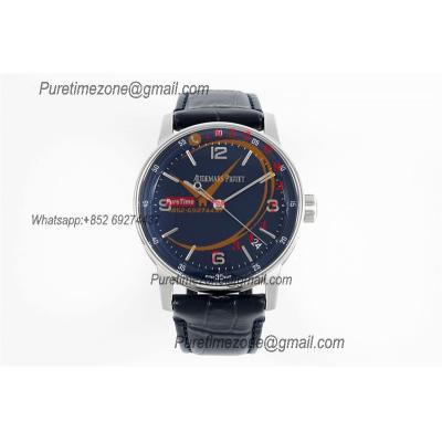 Code 11.59 15210BC SA4302 Automatic Mens Watch APSF Best Edition Steel Case Blue Dial Leather Strap CHS