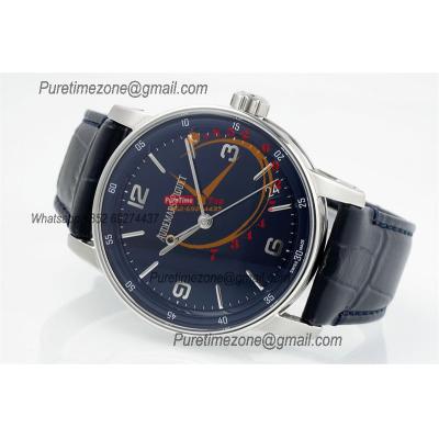 Code 11.59 15210BC SA4302 Automatic Mens Watch APSF Best Edition Steel Case Blue Dial Leather Strap CHS