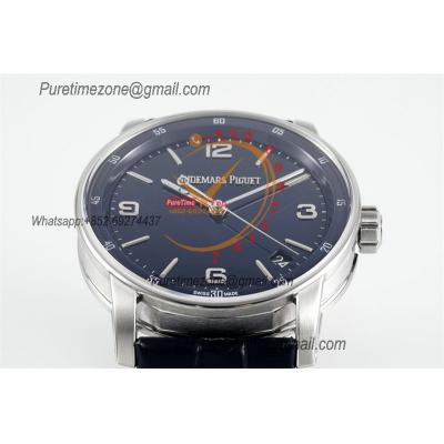 Code 11.59 15210BC SA4302 Automatic Mens Watch APSF Best Edition Steel Case Blue Dial Leather Strap CHS