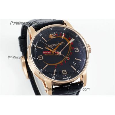 Code 11.59 15210BC SA4302 Automatic Mens Watch APSF Best Edition RG Black Dial Leather Strap CHS