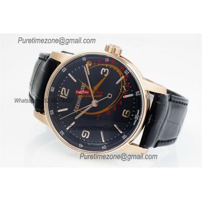 Code 11.59 15210BC SA4302 Automatic Mens Watch APSF Best Edition RG Black Dial Leather Strap CHS