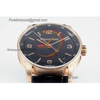 Code 11.59 15210BC SA4302 Automatic Mens Watch APSF Best Edition RG Black Dial Leather Strap CHS