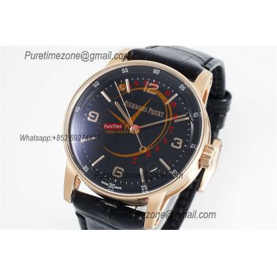 Code 11.59 15210BC SA4302 Automatic Mens Watch APSF Best Edition RG Black Dial Leather Strap CHS