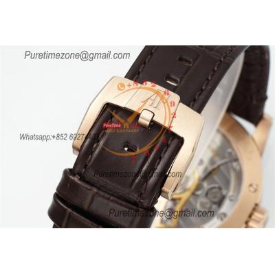 Code 11.59 15210BC SA4302 Automatic Mens Watch APSF Best Edition RG White Dial Brown Leather Strap CHS