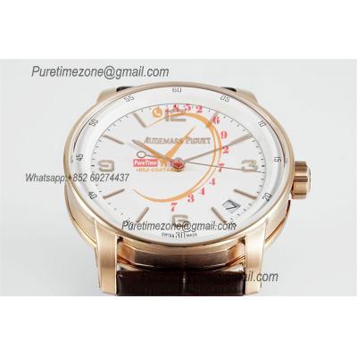 Code 11.59 15210BC SA4302 Automatic Mens Watch APSF Best Edition RG White Dial Brown Leather Strap CHS