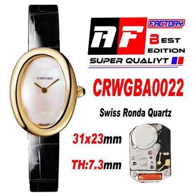 Baignoire WGBA0022 Swiss Ronda Quartz Womens Watch Best Edition AF YGMOP DialBlack Croco Strap Ladies