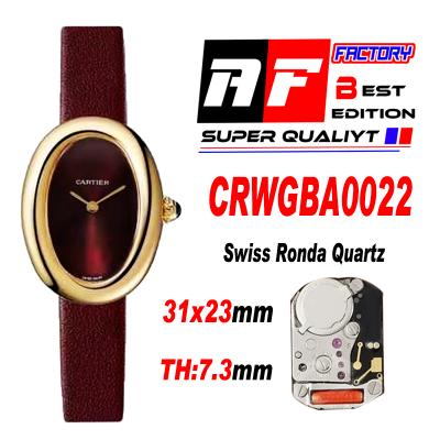 Baignoire WGBA0022 Swiss Ronda Quartz Womens Watch Best Edition AF YGRed Dial Pink Fabric Strap Ladies