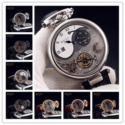 46mm1822 Tourbillon Amadeo Fleurie Watches Quartz Chronogrpah Mens WatchRoman Markers White Dial Leather