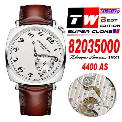 Historiques American 1921 82035 A4400 Automatic Mens Watch Best Edition TWF 40 SS Silver Dial Brown Leather Strap CHS